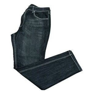 Free Culture Dark Wash Straight Leg Jeans Womens Size 20 Stretch